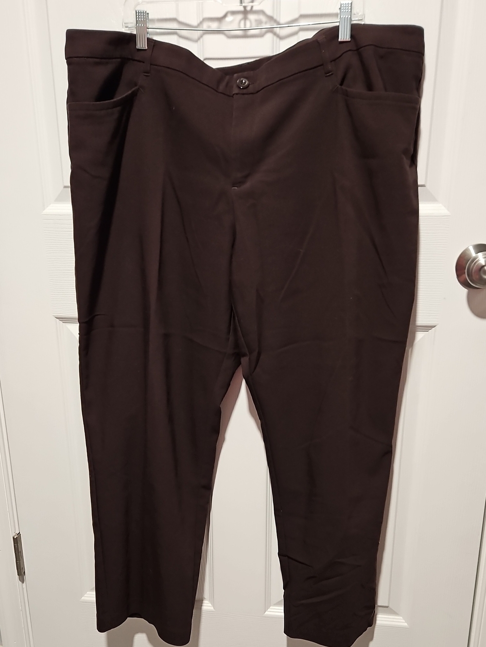 CJ Banks Brown Straight-Leg Dress Pants